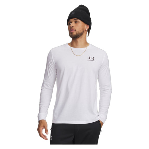 Sportstyle Left Chest LS White | Black