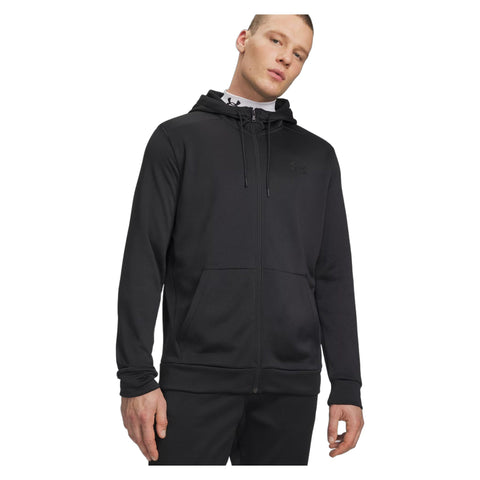 UA Armour Fleece FZ Hoodie Juoda