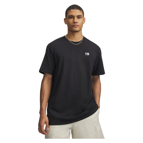 UA M HWT LC PATCH SS Black