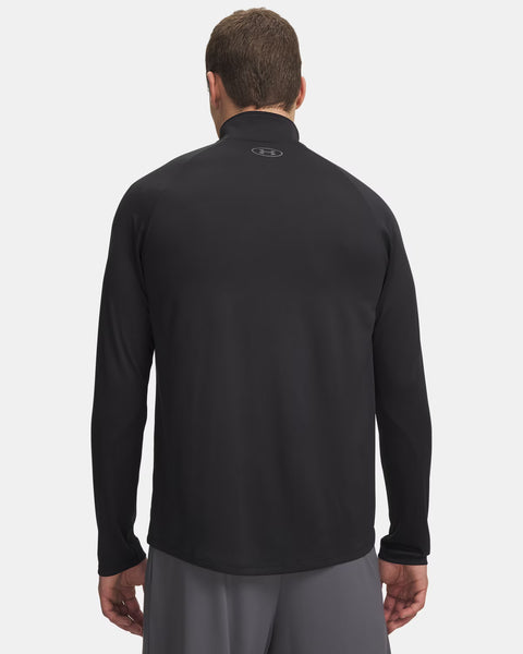 UA Tech 2.0 1/2 Zip Juoda | Tamsiai pilka