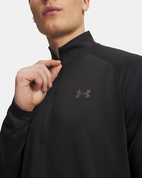 UA Tech 2.0 1/2 Zip Juoda | Tamsiai pilka