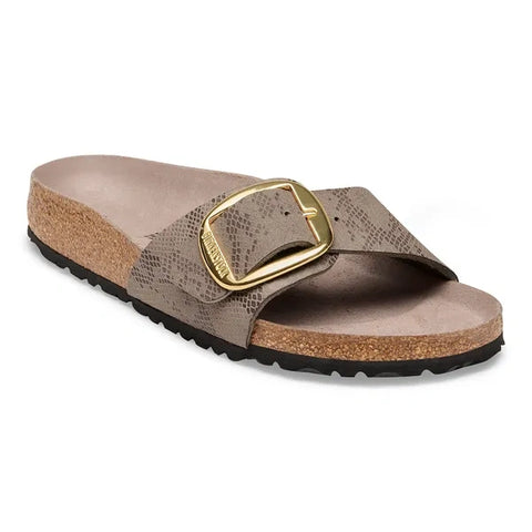 Madrid Big Buckle pitono rašto pilkai taupe