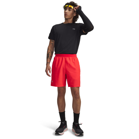 UA Launch 7'' Shorts Racer Red | Juoda | Reflective