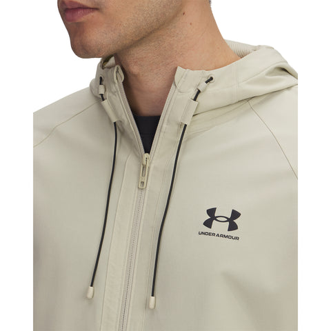 UA Vibe Woven Jacket chaki pagrindas | juoda
